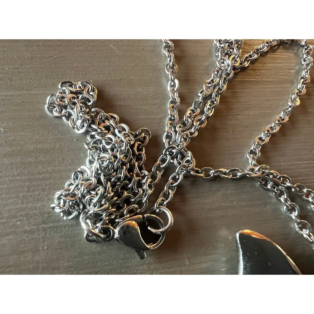 SS Butterfly Necklace Earring Set 22